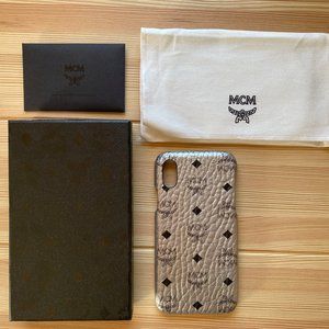 MCM IPhone X or Xs Case in Silver Visetos